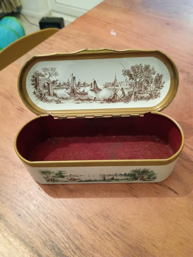 Vintage Douwe Egberts lepelsdoosje -, Antiek en Kunst, Ophalen of Verzenden