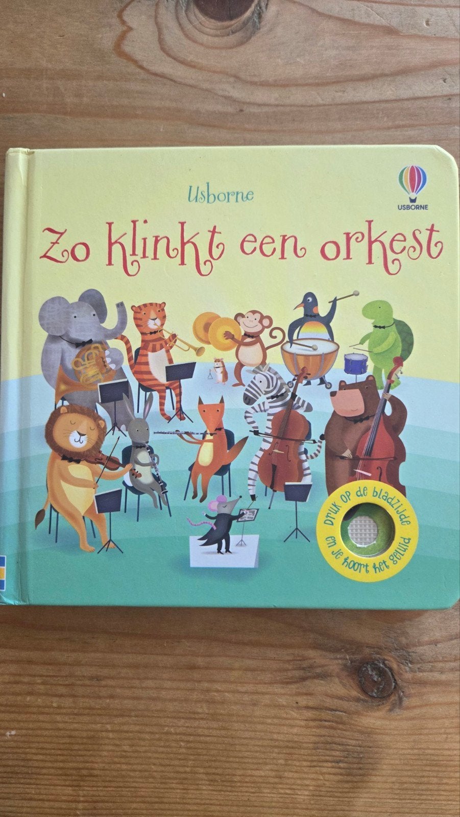 Zo klinkt een orkest - Usborne geluidenboek, Boeken, Ophalen of Verzenden, Zo goed als nieuw, Sam Taplin, Non-fictie