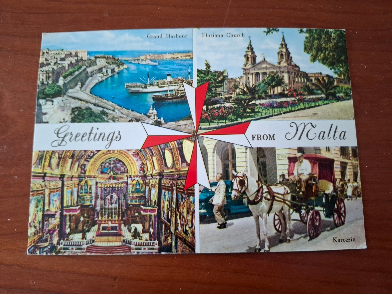 Vintage Ansichtkaart Malta - Greetings from Malta, Ophalen of Verzenden, 1960 tot 1980, Gelopen, Overig Europa