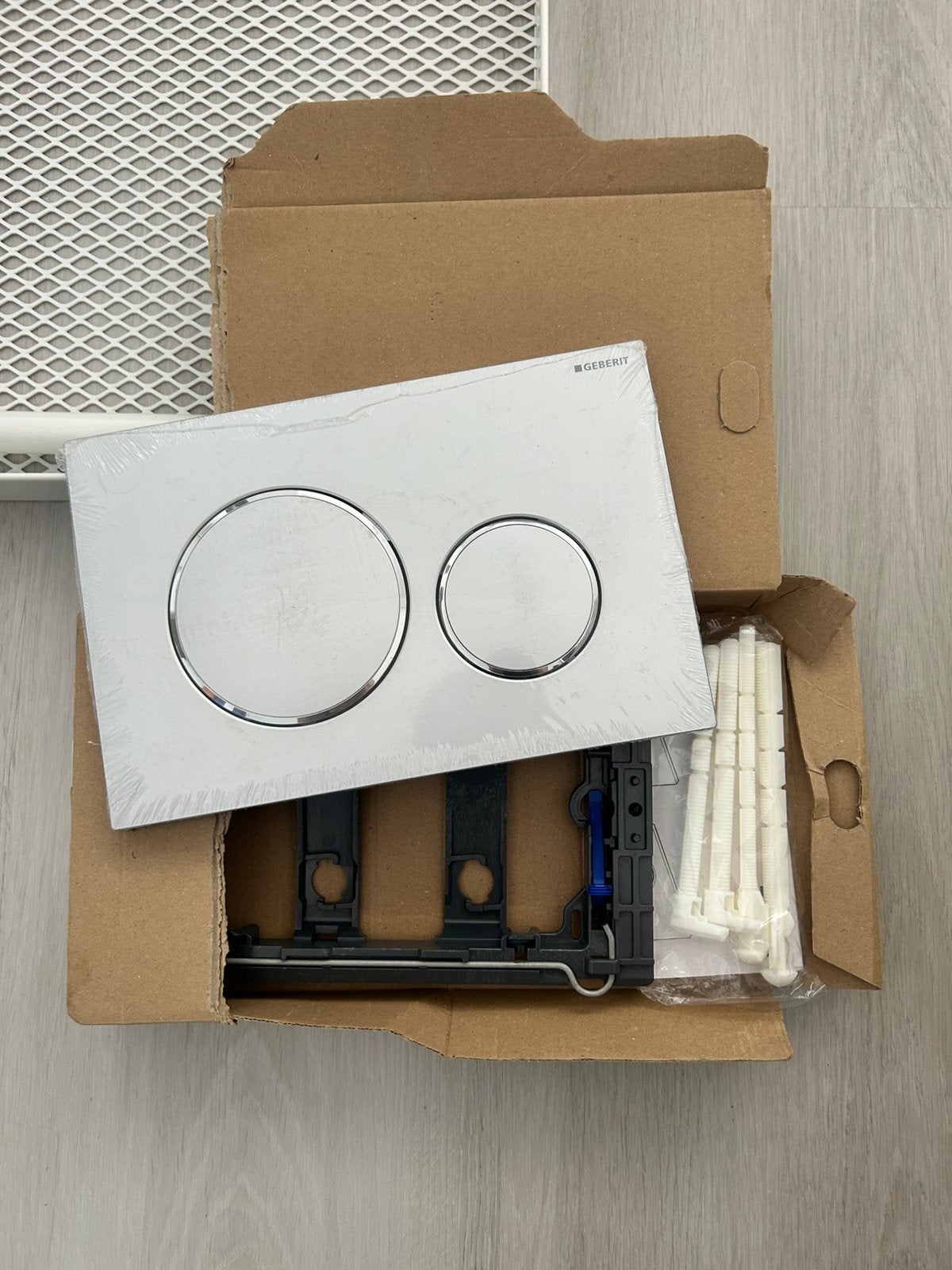 Geberit Sigma20 Bedieningsplaat Toilet - Grijs Mat Chroom, Ophalen of Verzenden, Nieuw, Chroom, Toilet