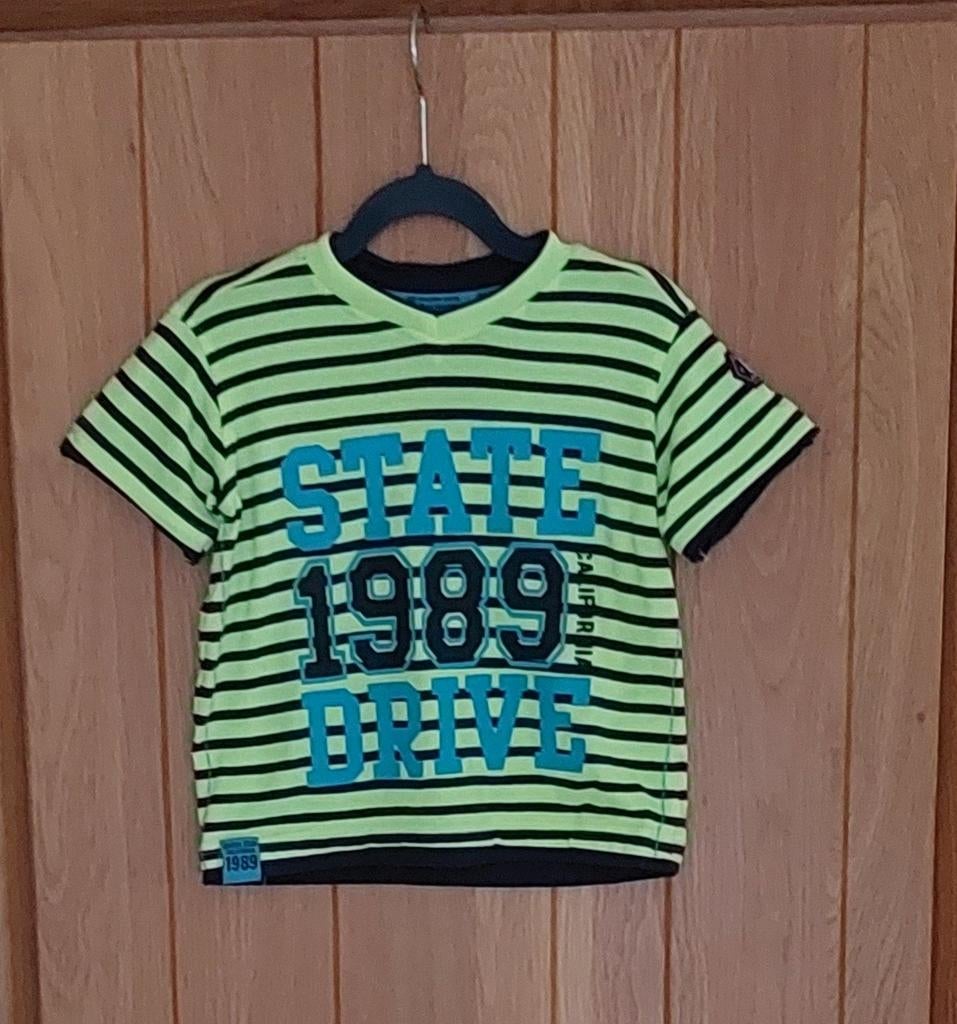 Geel gestreept T-shirt - Maat 104/110, Ophalen, Zo goed als nieuw, Shirt of Longsleeve, Unlocked