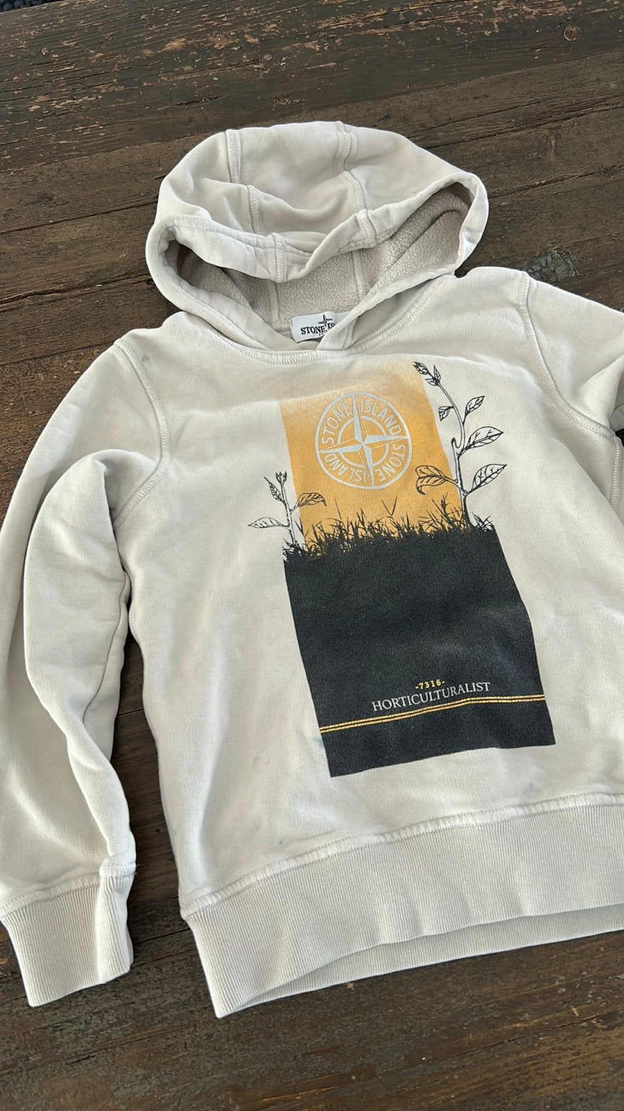 Stone island hoodie maat 116 trui unisex, Ophalen of Verzenden, Gebruikt, Jongen of Meisje, Trui of Vest