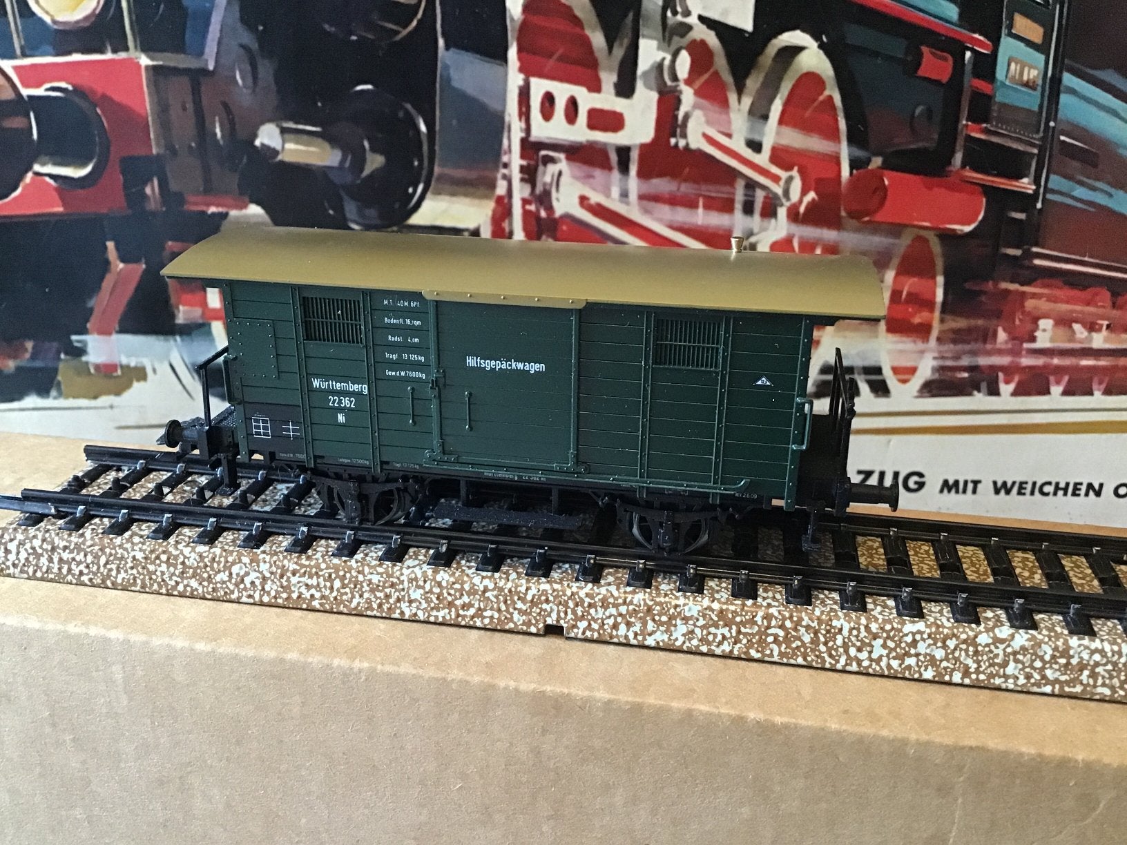 Marklin bagagewagon landbaan uit set 4789, Wisselstroom, Wagon, Ophalen of Verzenden, Zo goed als nieuw