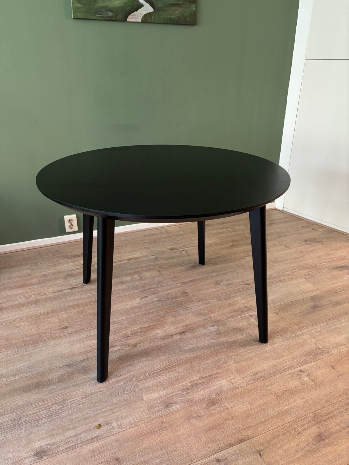 Ronde eettafel Ikea Lisabo, Huis en Inrichting, Tafels | Eettafels, Ophalen, Zo goed als nieuw, Rond, 100 tot 150 cm