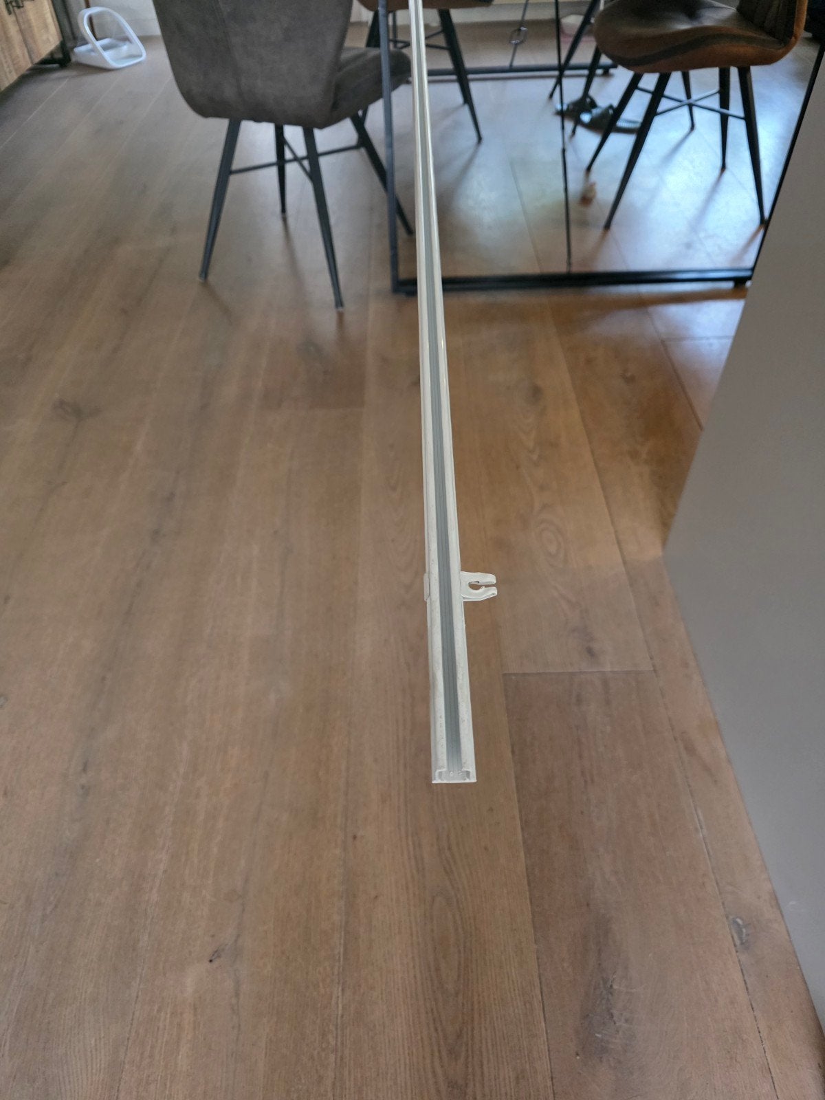 Gordijnrail - Wit - 479 cm, Ophalen, Gebruikt, Wit, Metaal