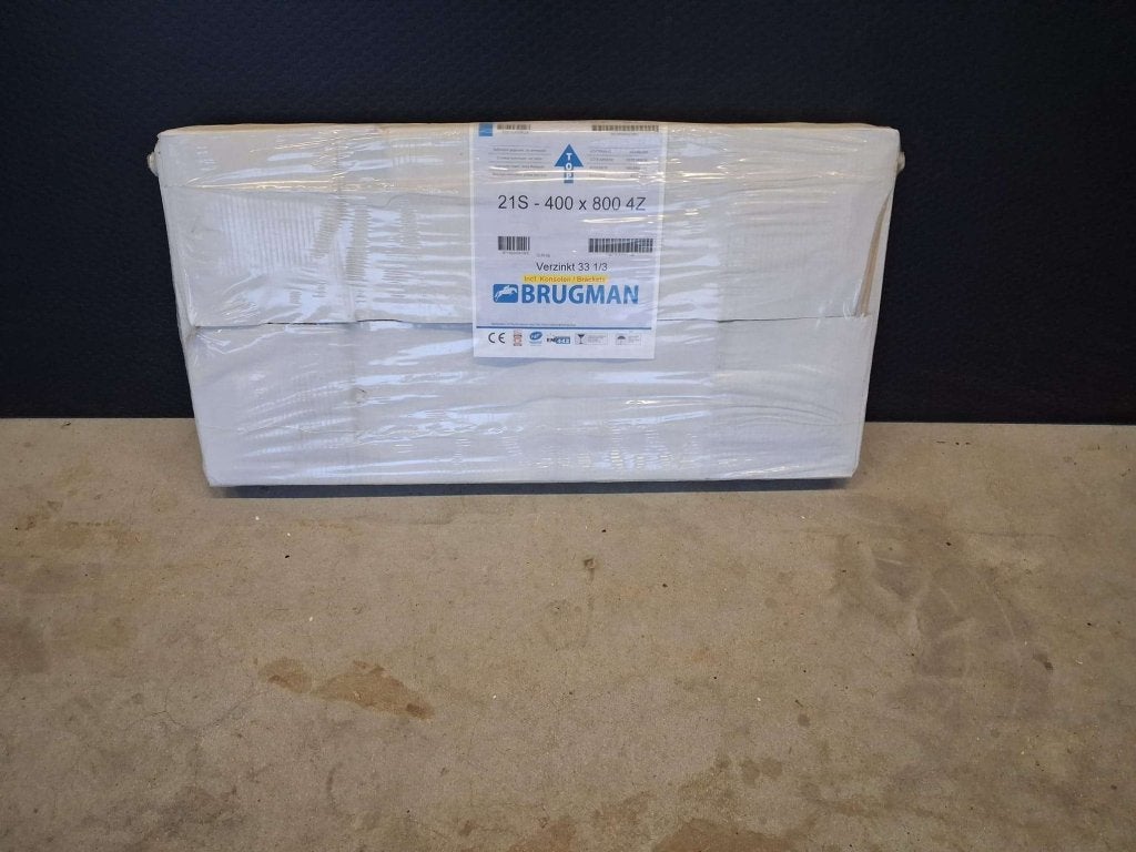 Brugman Standard Zn radiator, type 21s, 800 mm, 400 mm, 788W, Ophalen, 30 tot 80 cm, 500 tot 800 watt, Radiator