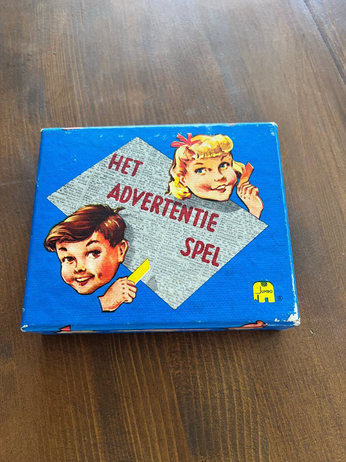 Jumbo Het Advertentiespel - Vintage Gezelschapsspel, Drie of vier spelers, Ophalen of Verzenden, Gebruikt