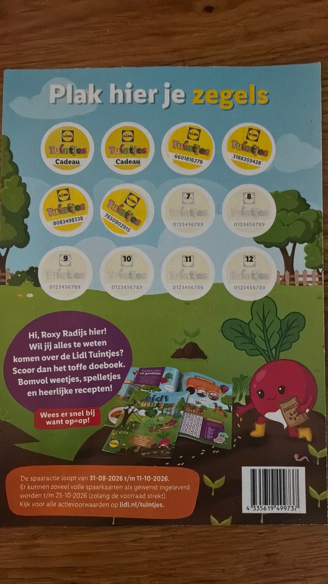 Lidl tuintjes spaarkaart met 6 zegels GRATIS, Lidl, Ophalen