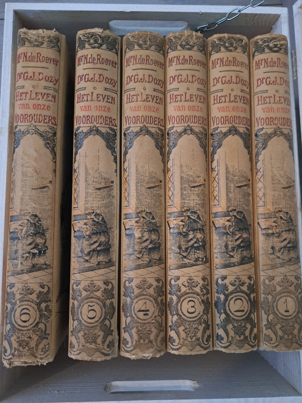 Het Leven van onze Voorouders - M.F.N. de Roeper (6 delen), Ophalen, 20e eeuw of later, Gelezen, M.F.N. de Roeper, Dr. G.J.J. Dozy