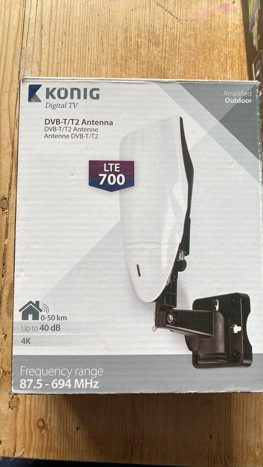 König DVB-T/T2 Antenne LTE 700 - Digitale TV Antenne, Ophalen, Zo goed als nieuw, Antenne