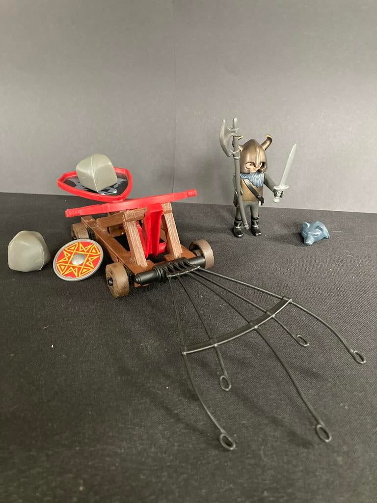 Playmobil kattenpult met wolvenridder., Ophalen of Verzenden, Zo goed als nieuw