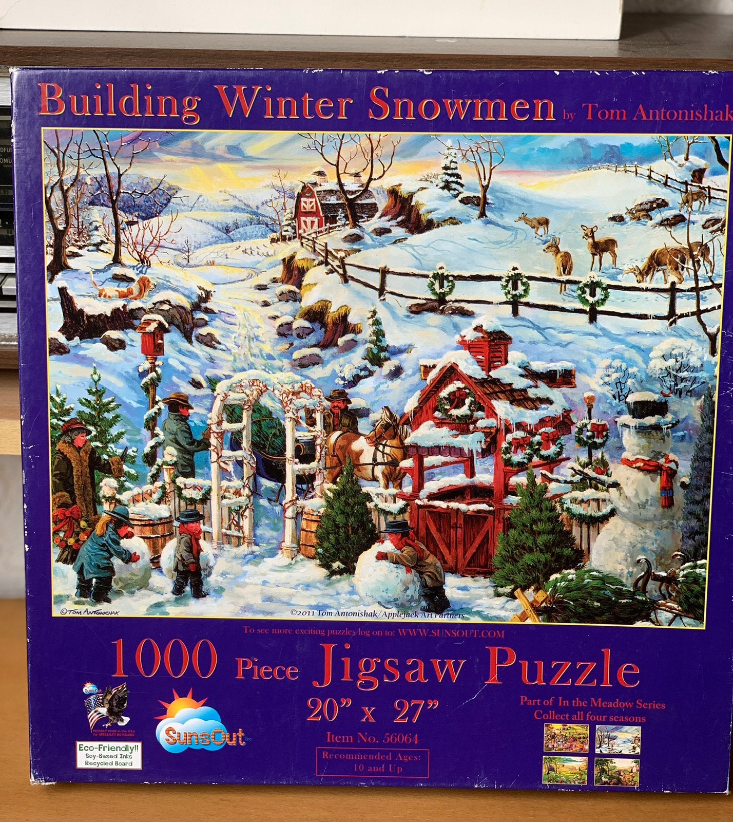 SunsOut Kerstpuzzel 1000 stukjes, Ophalen, 500 t/m 1500 stukjes, Gebruikt, Legpuzzel
