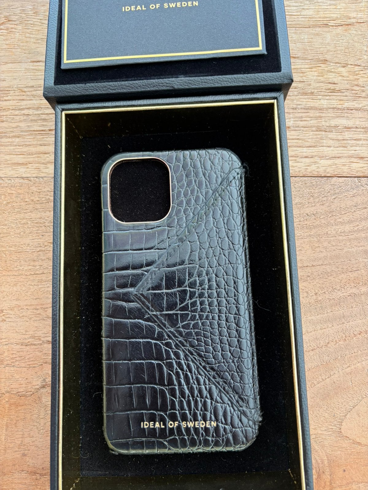 iPhone 12/12 Pro hoesje Ideal of Sweden Neo Noir Croco, Ophalen of Verzenden, Zo goed als nieuw, IPhone 12