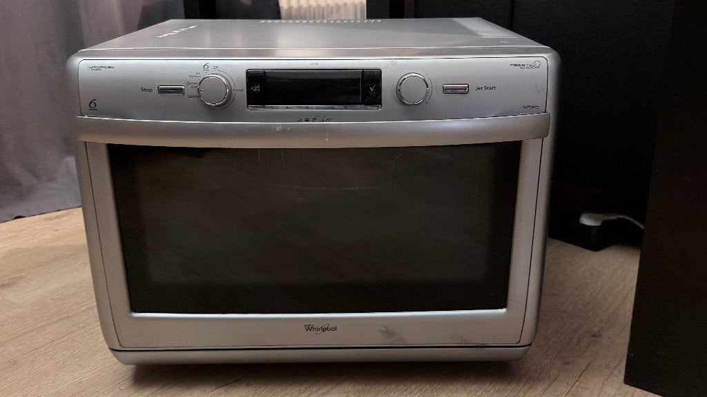Whirlpool JT378SL combimagnetron, Ophalen, Combimagnetron, Gebruikt, Draaiplateau
