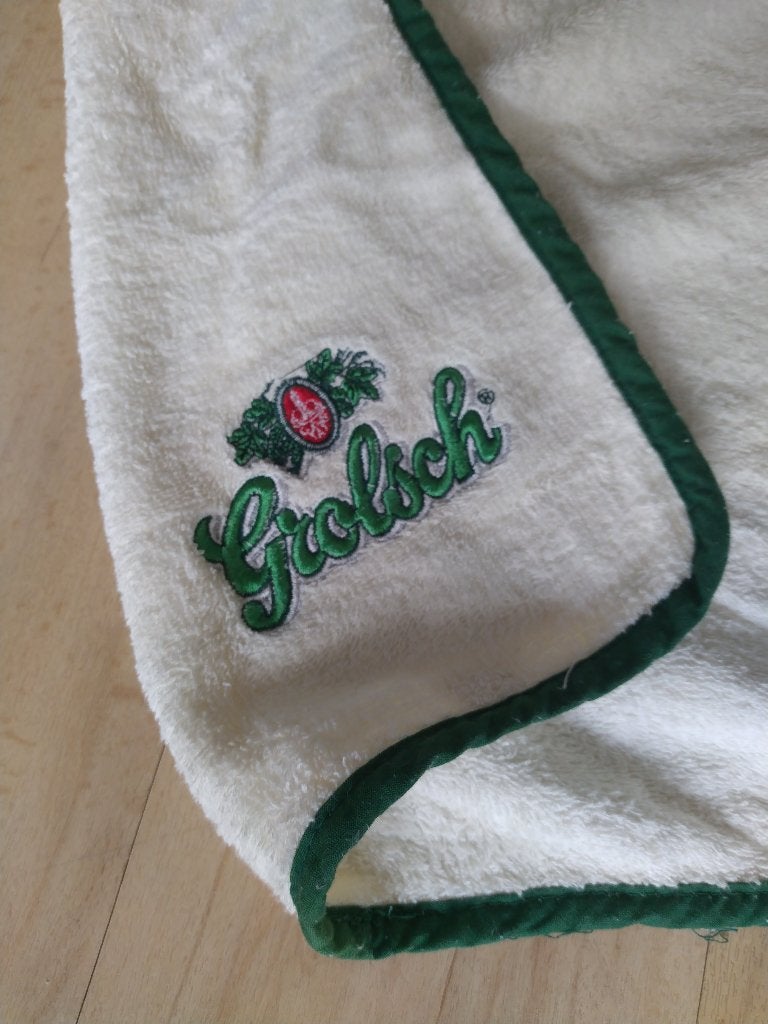 Badlaken Grolsch; vintage, Ophalen of Verzenden, Overige typen