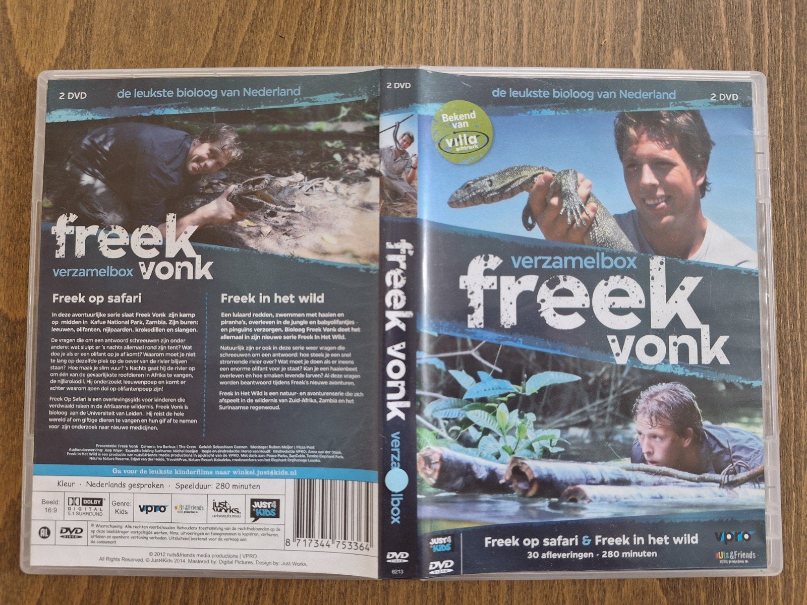 Verzamelbox Freek Vonk - 2 DVD's - zie foto's, Alle leeftijden, Natuur, Zo goed als nieuw, Ophalen of Verzenden
