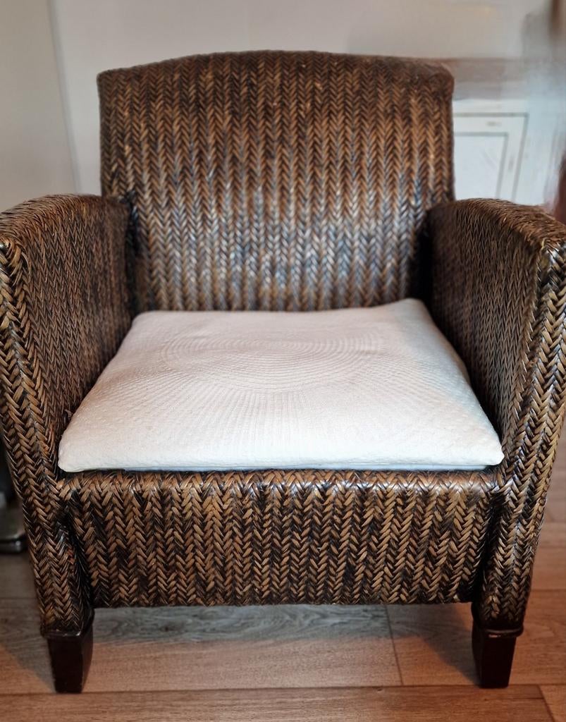 Fauteuil Donkerbruin Manou, Ophalen, 75 tot 100 cm, 50 tot 75 cm