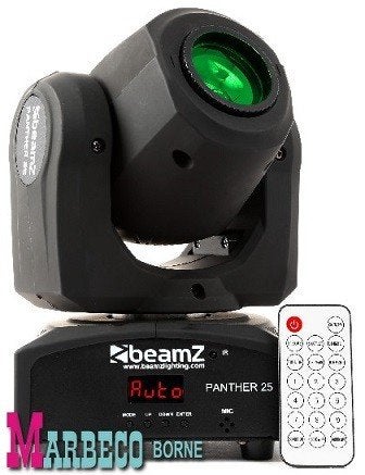 Moving Head LED Spot Panther 25, DMX, afstandsbediening, Geluidgestuurd, Nieuw, Info@marbeco.nl, BeamZ