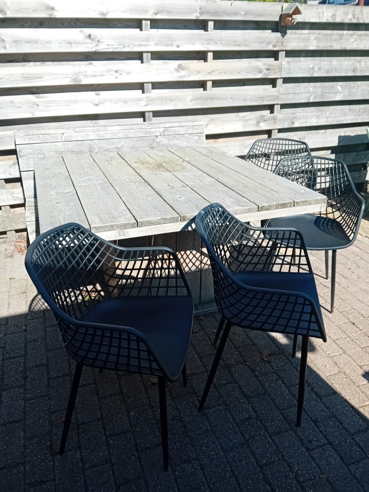 Tuinset, Tuin en Terras, Ophalen, Gebruikt, Steigerhout, Tuinset