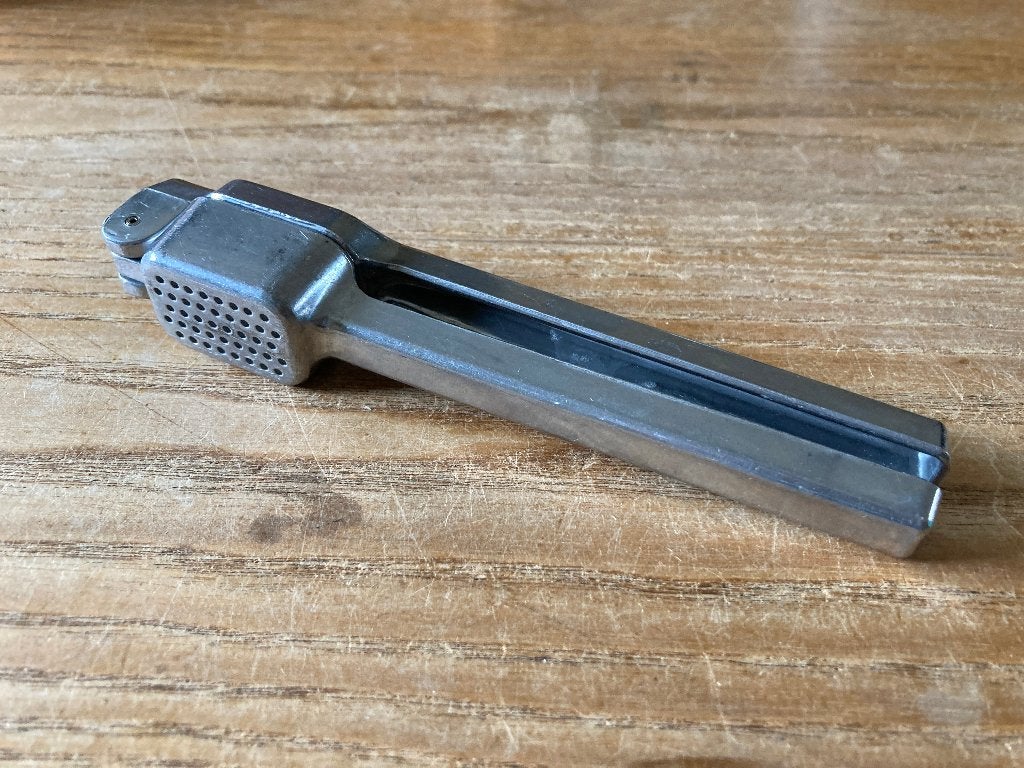 Vintage aluminium Westmark biopress knoflookpers W.-Germany, Ophalen of Verzenden