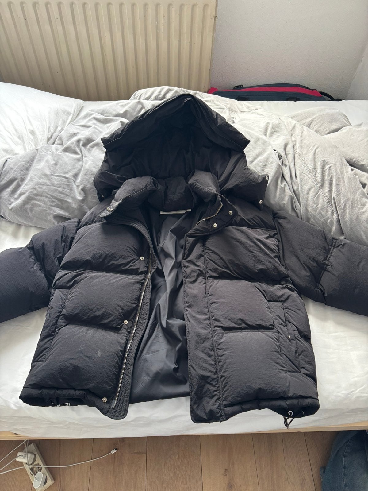 AMI Paris zwarte winterjas maat M – Alexandre Mattiuss, Kleding | Heren, Ophalen of Verzenden, Zo goed als nieuw, Maat 48/50 (M)