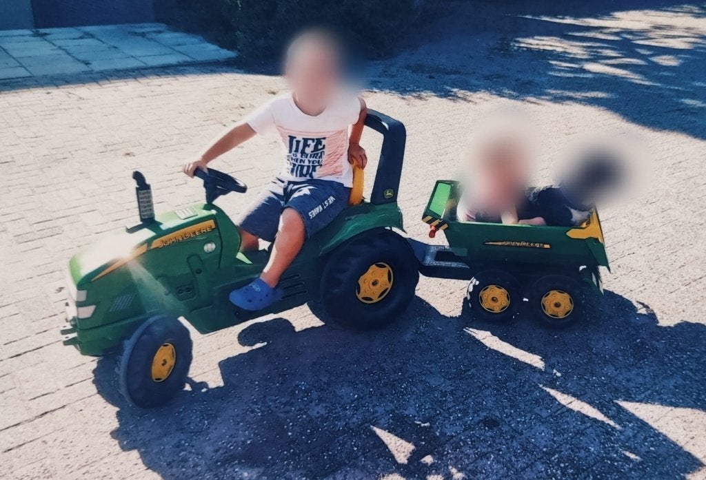 Rolly Toys John Deere Traptractor + aanhanger, Kinderen en Baby's, Ophalen of Verzenden, Zo goed als nieuw, Trapvoertuig