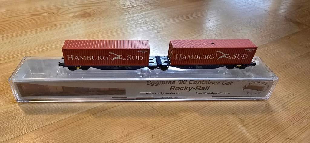Rockyrail 60109 containerwagon Hamburg Sud N spoor!, Overige merken, Gelijkstroom of Wisselstroom, Wagon, Ophalen of Verzenden