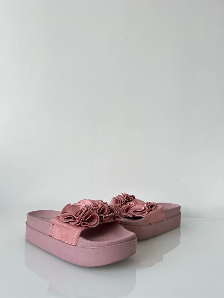 Roze badslippers maat 37 - zo goed als nieuw, Slippers, Ophalen of Verzenden, Zo goed als nieuw, Roze
