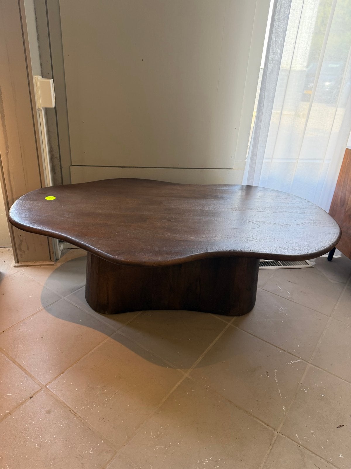Nieuwe Japandi Salontafel Organisch Mangohout Walnoot, Huis en Inrichting, Tafels | Salontafels, Ophalen, 100 tot 150 cm, Nieuw
