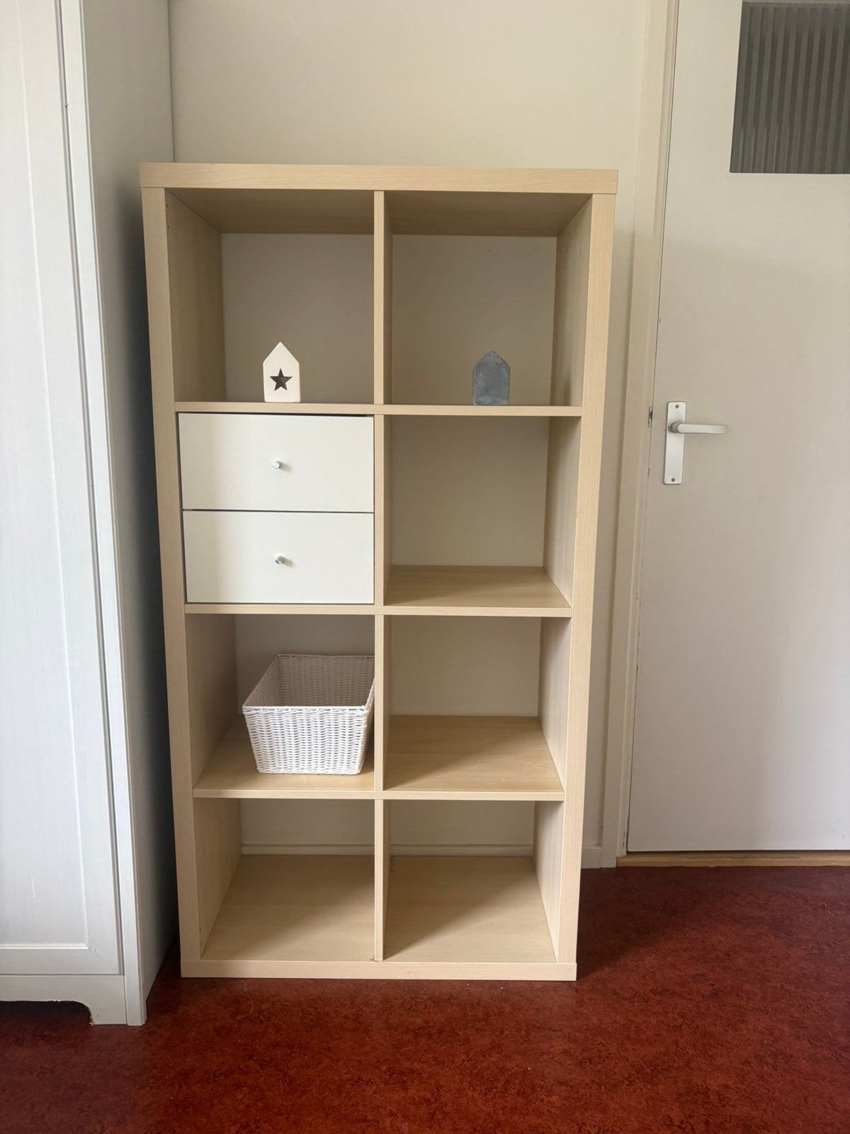 Mooie vakkenkast / boekenkast met 8 vakken en lades, Ophalen of Verzenden, Zo goed als nieuw, 25 tot 50 cm, 50 tot 100 cm