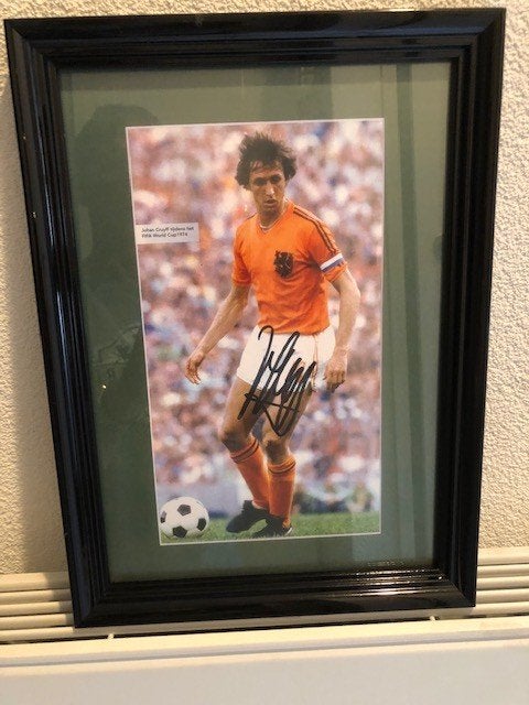 Handtekening Cruyff, Verzamelen, Sportartikelen en Voetbal, Ophalen of Verzenden, Zo goed als nieuw, Ajax, Overige typen