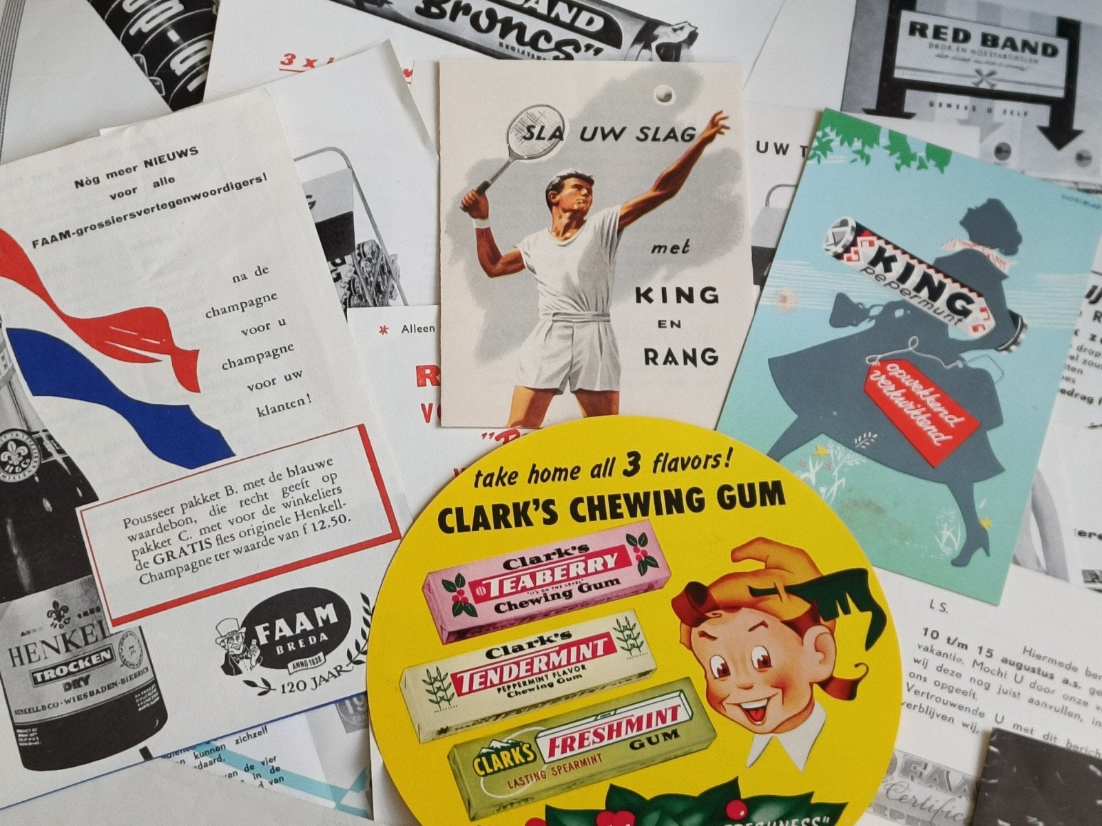 1959, KAVEL FAAM, KING, REDBAND, VLOEIBLAD, FOLDERS, Ophalen of Verzenden, Gelezen