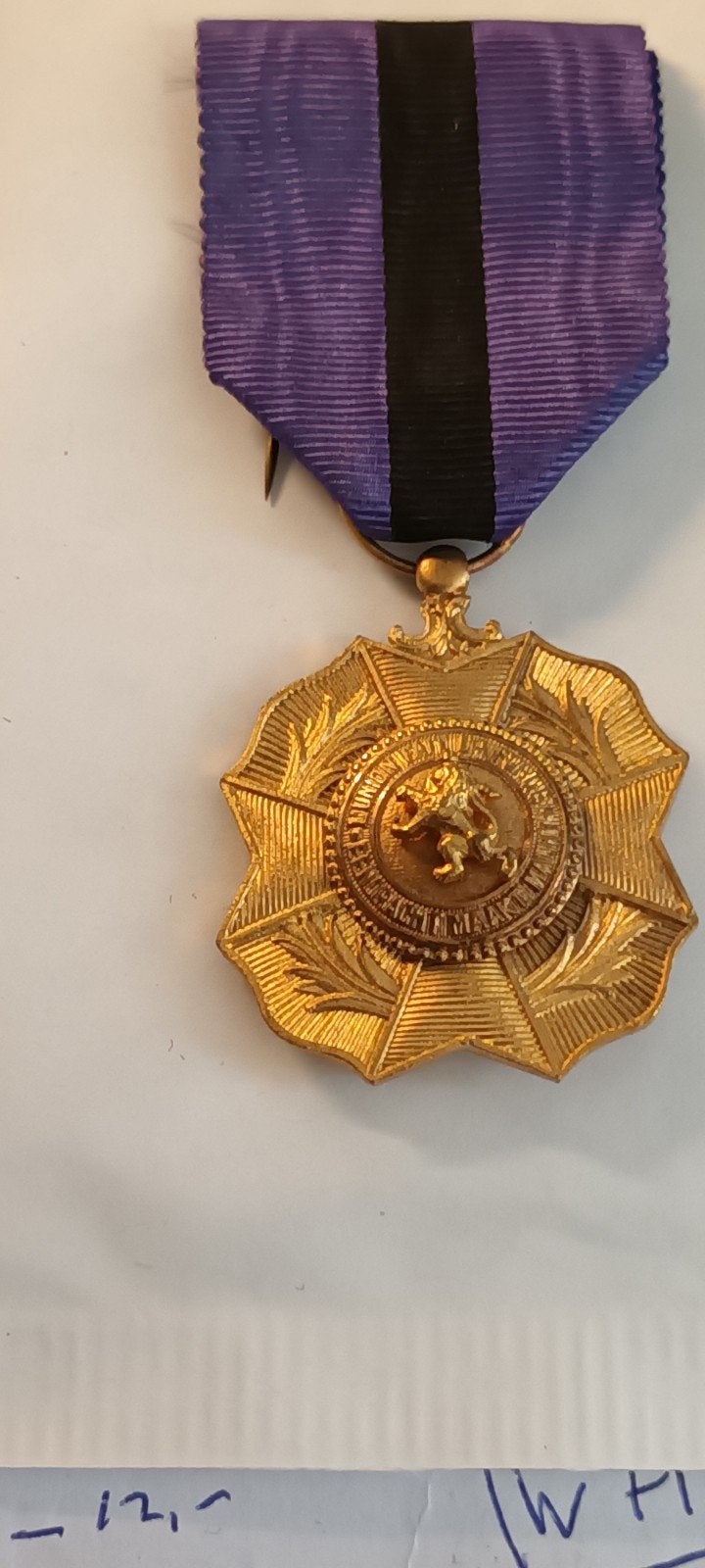 Onderscheiding brons leeuw en lint., Ophalen of Verzenden, Brons, Buitenland