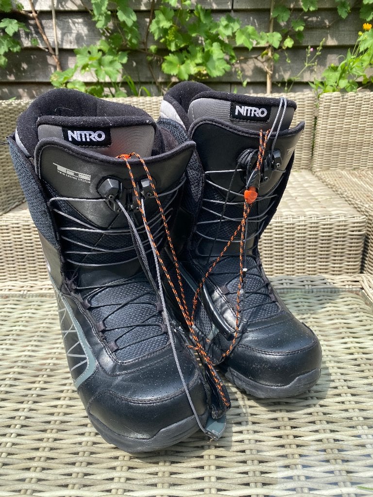 Nitro snowboardschoen UK 11.5 / EU 46, Sport en Fitness, Snowboarden, Ophalen, Gebruikt, Schoenen