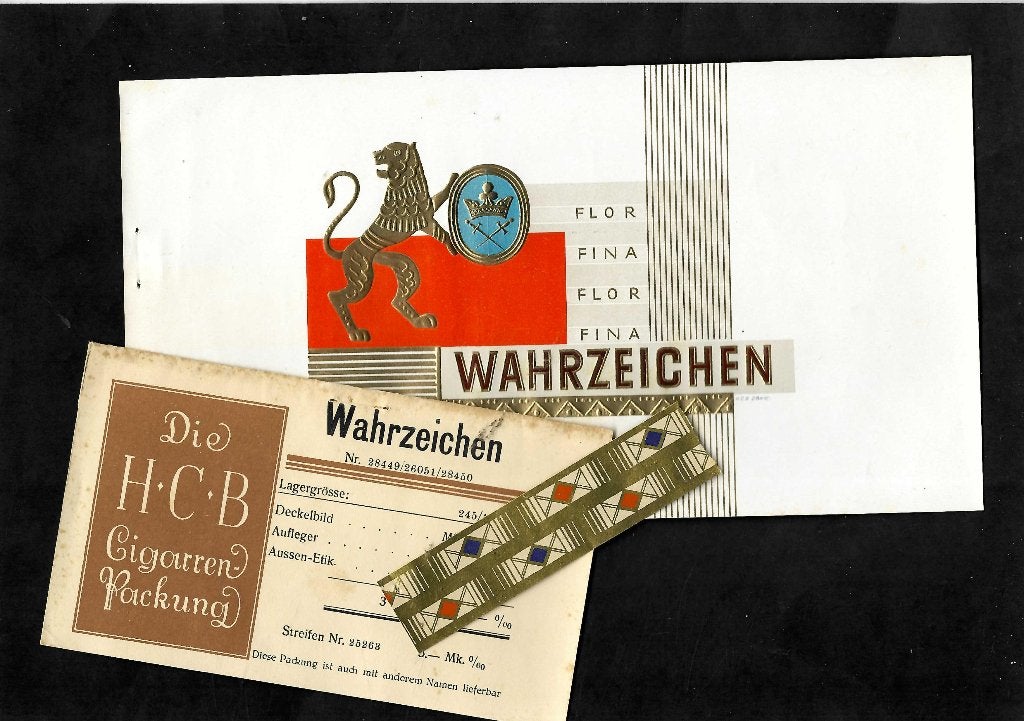Carl Bruning  set etiket  Wahrzeichen, Verzamelen, Ophalen of Verzenden, Gebruikt, Sigarenbandjes