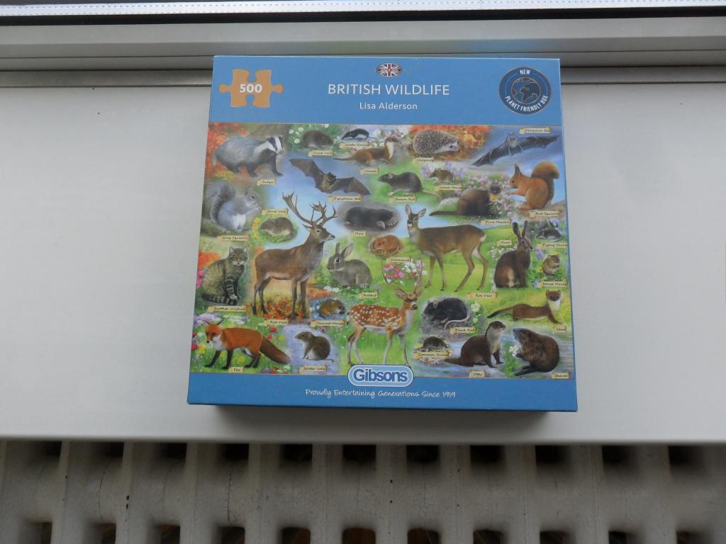 Gibsons puzzel- Britisch Wildlife, Ophalen of Verzenden, 500 t/m 1500 stukjes, Gebruikt, Legpuzzel