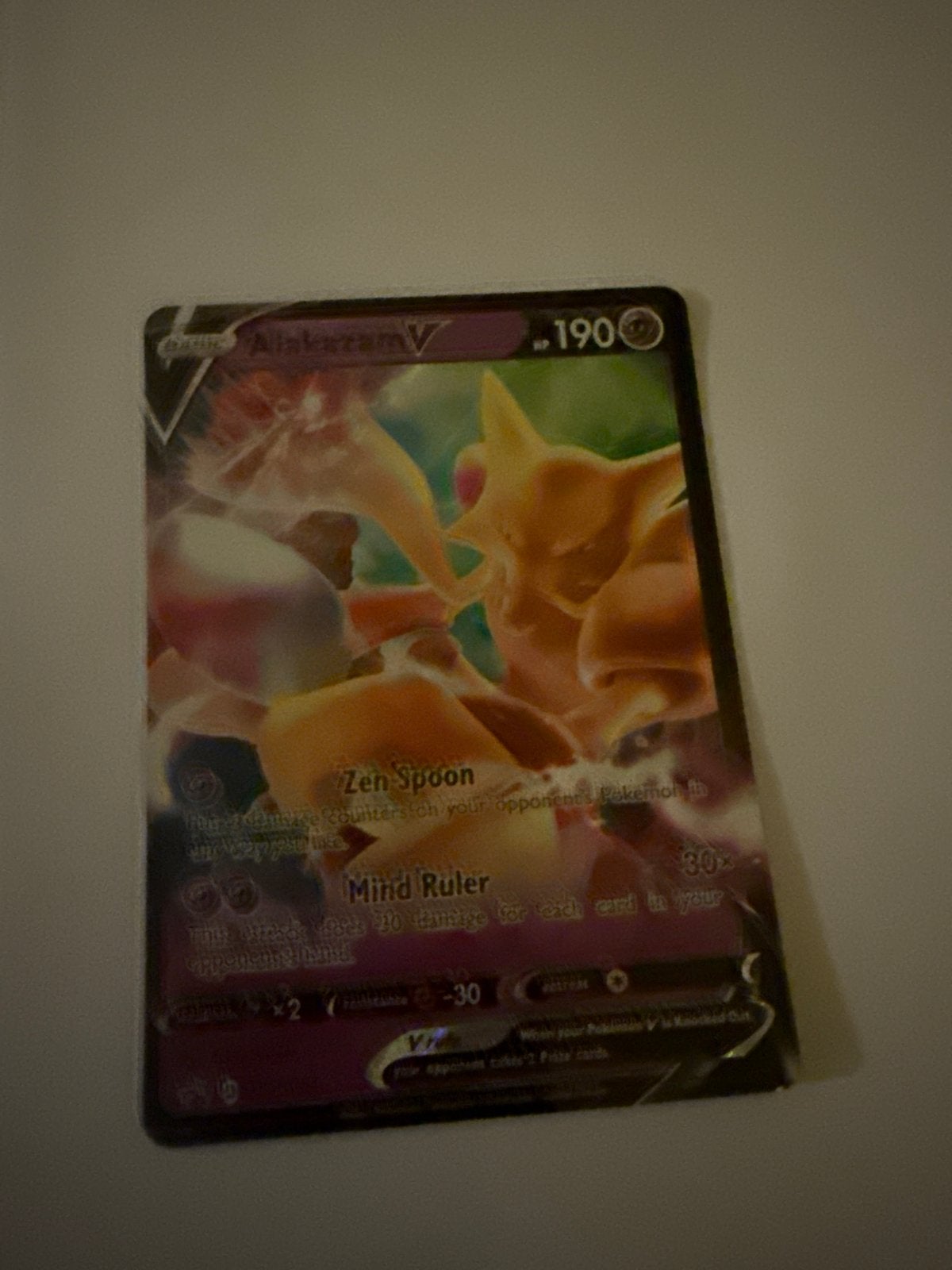 Alakazam V Pokémon kaart - Zo goed als nieuw, Ophalen of Verzenden, Zo goed als nieuw, Losse kaart