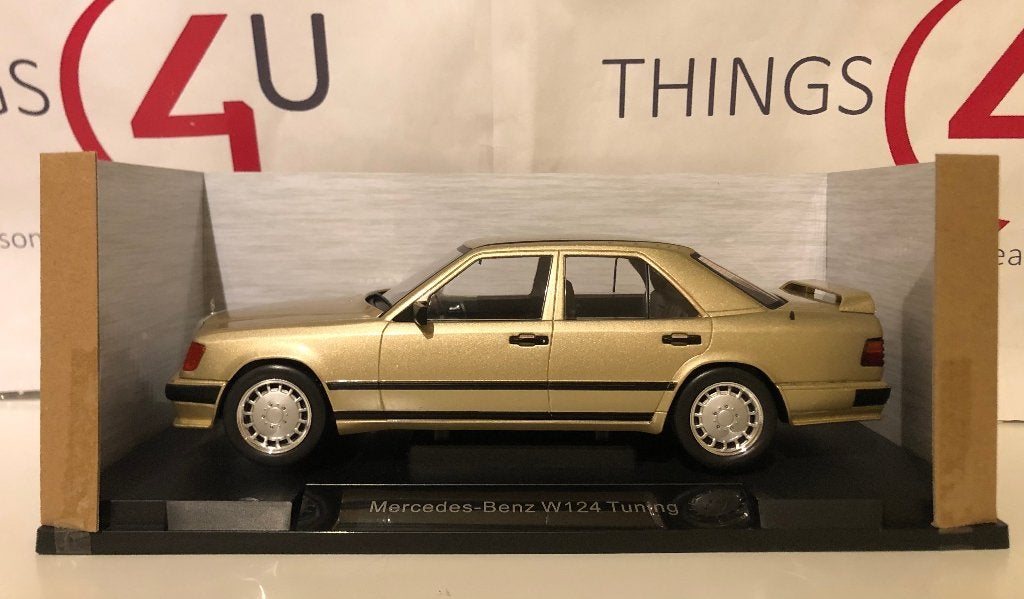 MCG 1:18 Mercedes-Benz W124 Tuning goud nieuw in verpakking, Ophalen of Verzenden, Nieuw, Auto, Overige merken