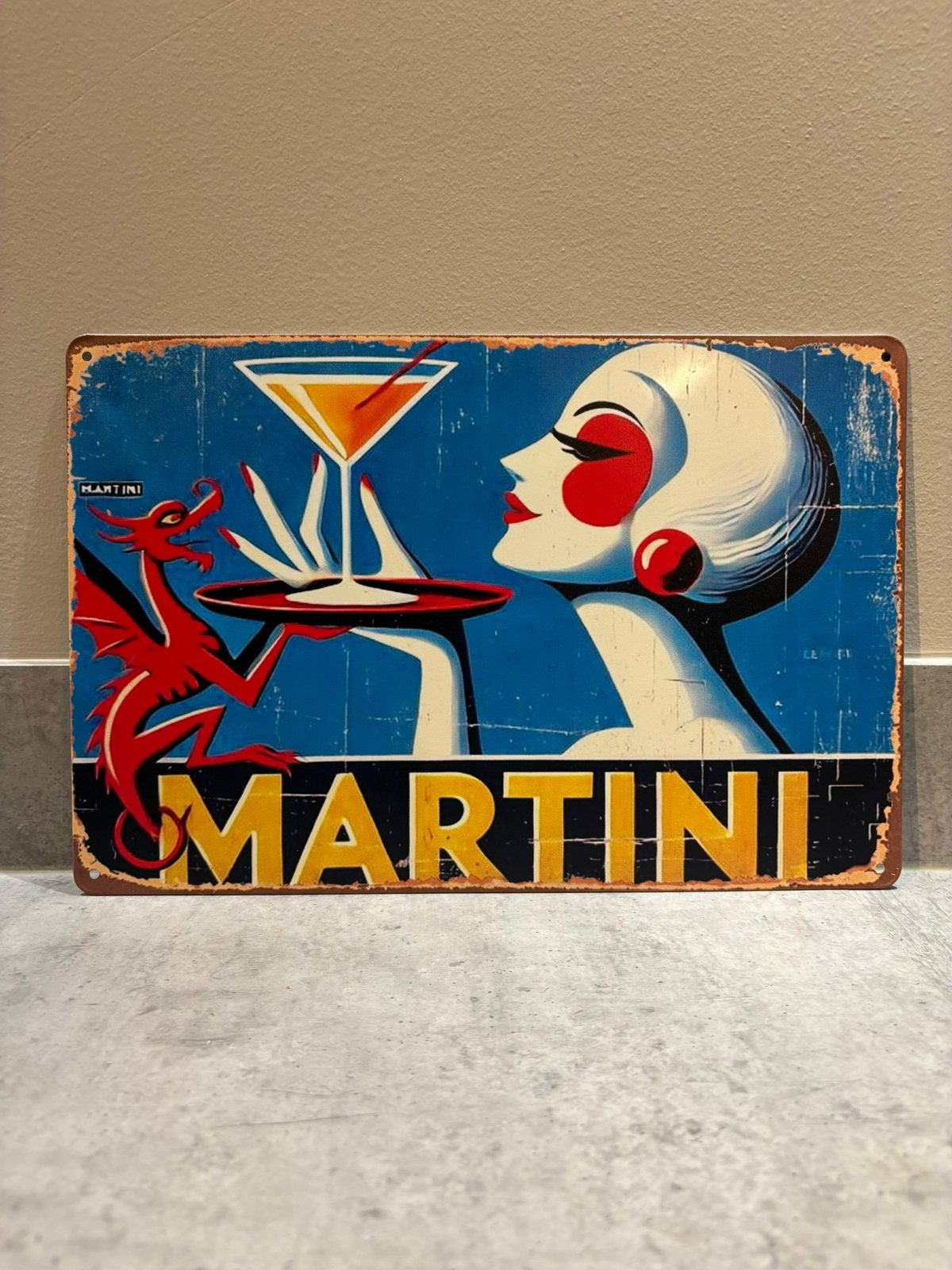 Mancave Bar Café Wanddecoratie metalen bordje merk Martini, Verzamelen, Merken en Reclamevoorwerpen, Ophalen of Verzenden, Zo goed als nieuw