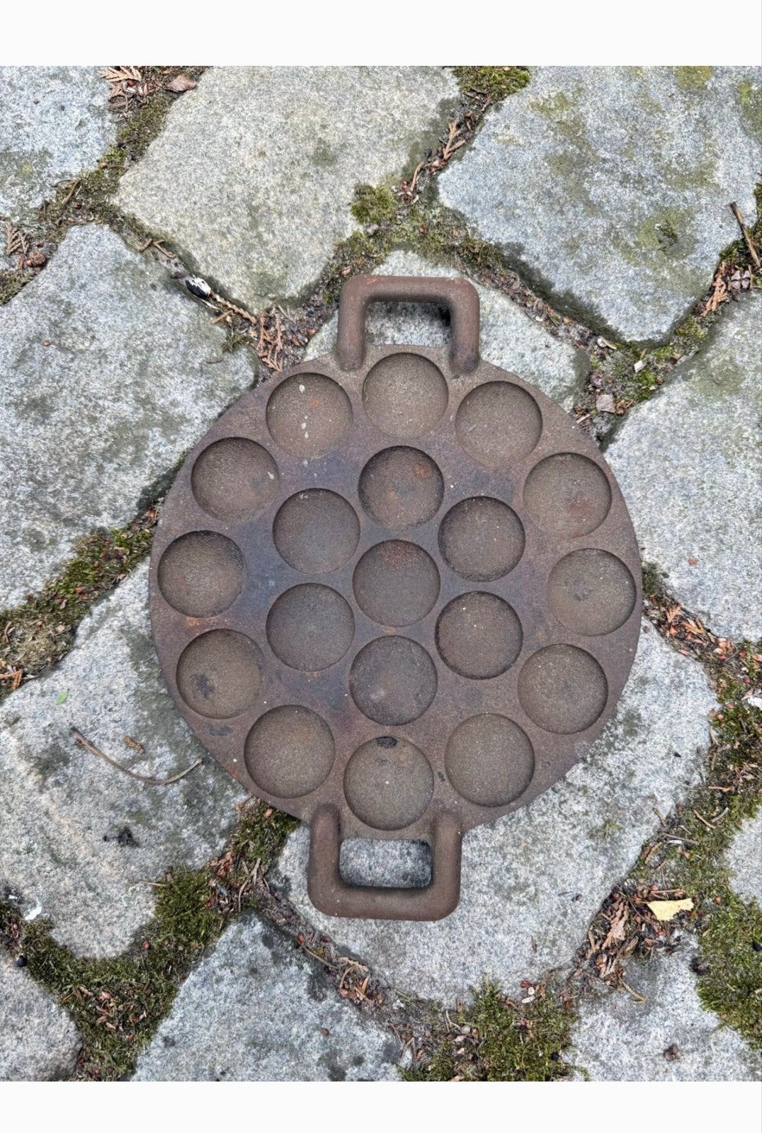 Vintage Gietijzeren Poffertjespan Koopman Meelfabriek, Ophalen of Verzenden