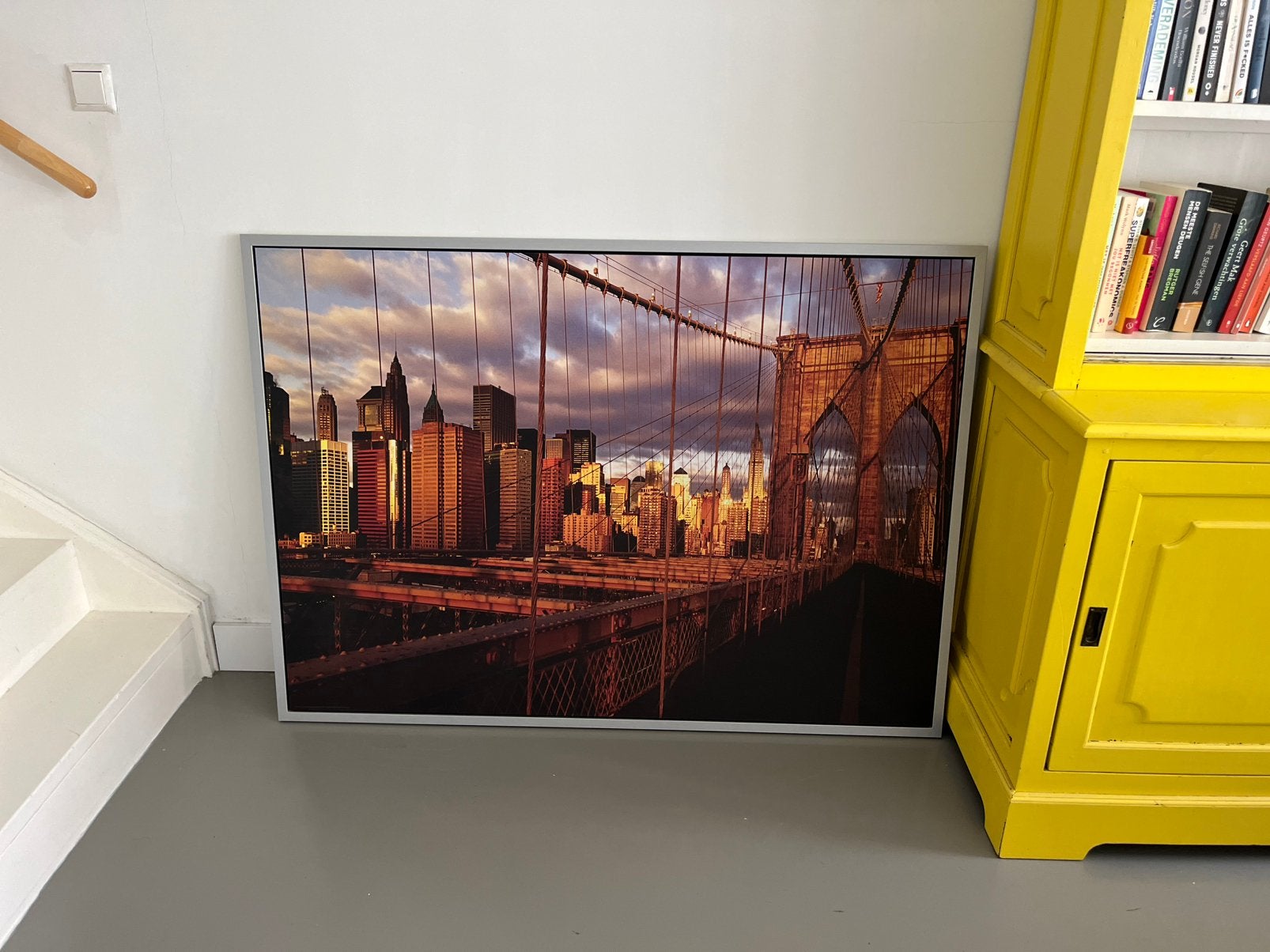 140x100 poster ingelijst NY, Ophalen of Verzenden