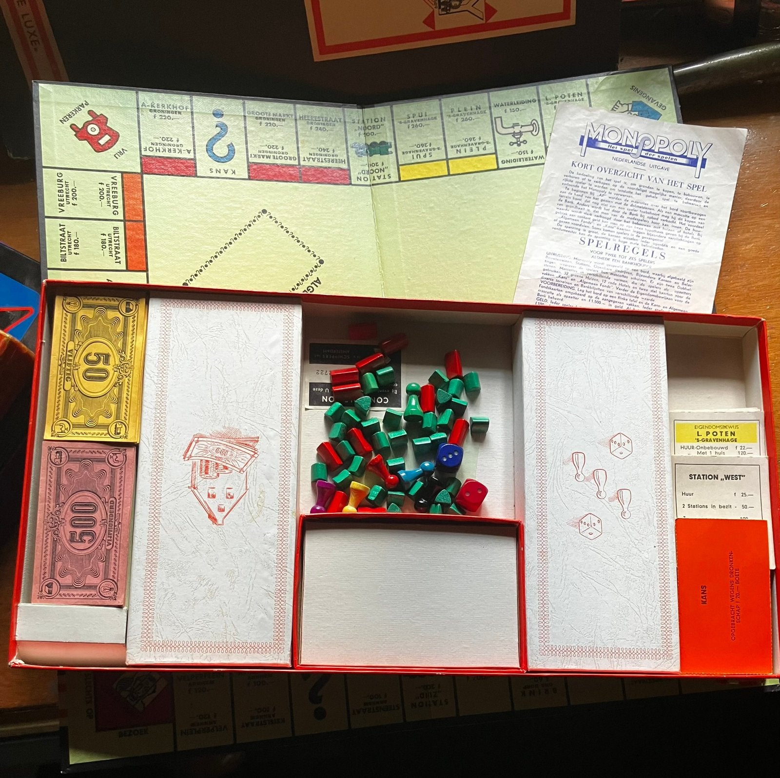 Monopoly, vintage, GULDENS, compleet, Ophalen of Verzenden, Gebruikt