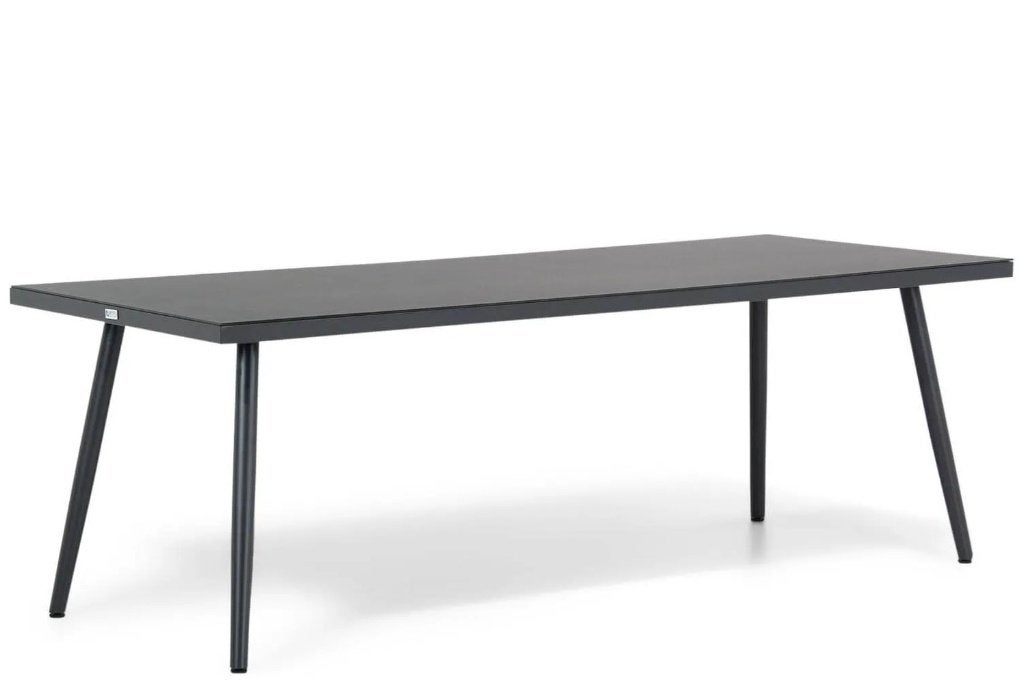 Strakke rechthoekige tuintafel - 220x90 cm, Tuin en Terras, Ophalen, Gebruikt, Rechthoekig, Aluminium