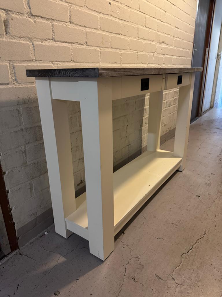 Gebruikte Side Table - Console tafel met lade en plank, Ophalen, Gebruikt, 100 tot 150 cm, Overige houtsoorten