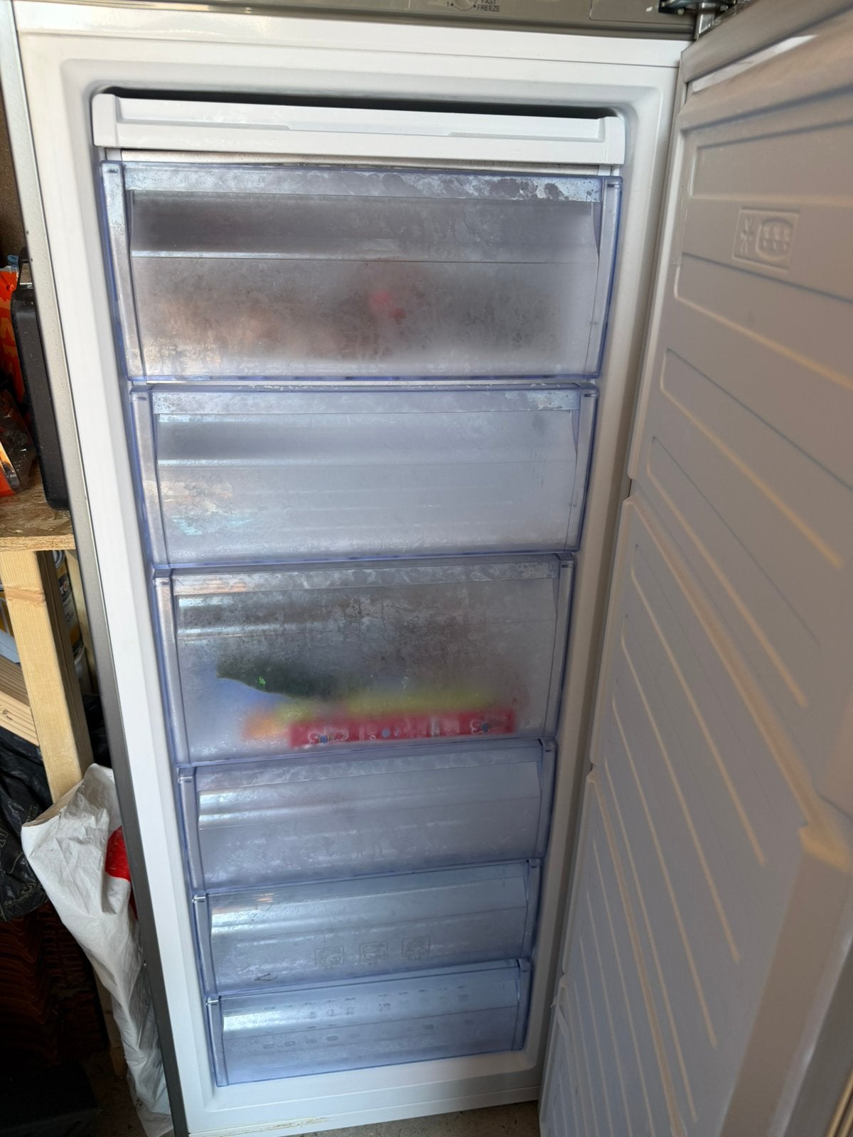 Beko staande vriezer met laden, Witgoed en Apparatuur, Minder dan 60 cm, 160 cm of meer, Zo goed als nieuw, Vrijstaand