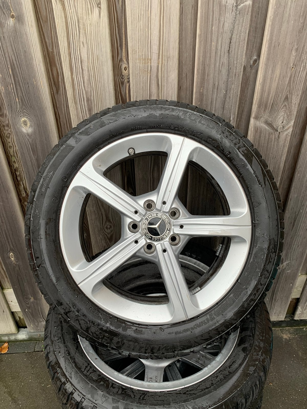 Mercedes-Benz 17 inch winterbanden met velgen, Gebruikt, Banden en Velgen, 17 inch, Personenwagen