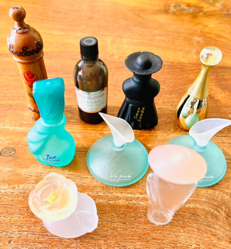 9 X Vintage Miniatuur Parfumflesje oa Dior Coeur Yves Rocher, Ophalen of Verzenden, Zo goed als nieuw, Miniatuur