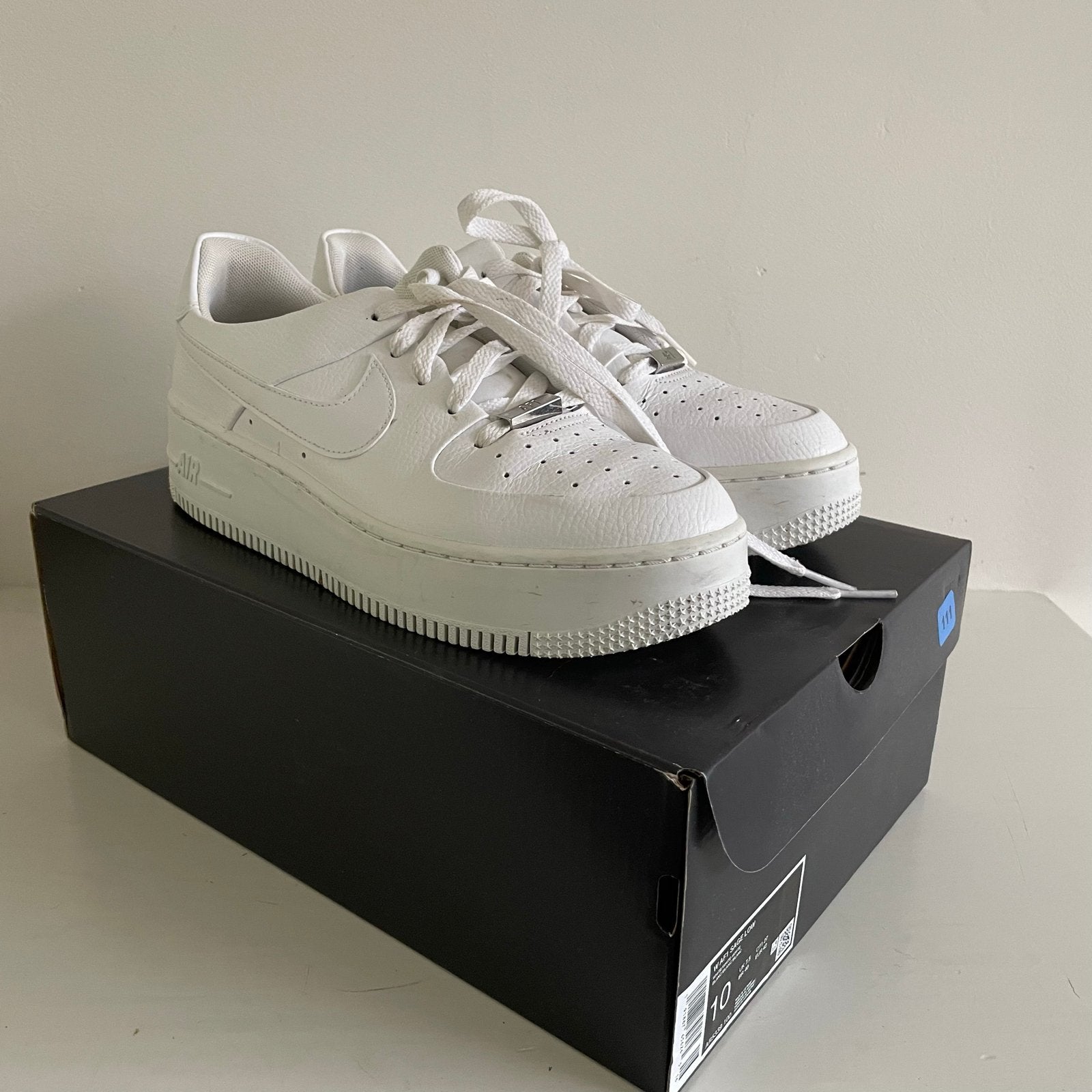 Nike Air Force 1 Sage Low Wit - Maat 42, Wit, Ophalen of Verzenden, Sneakers of Gympen, Zo goed als nieuw