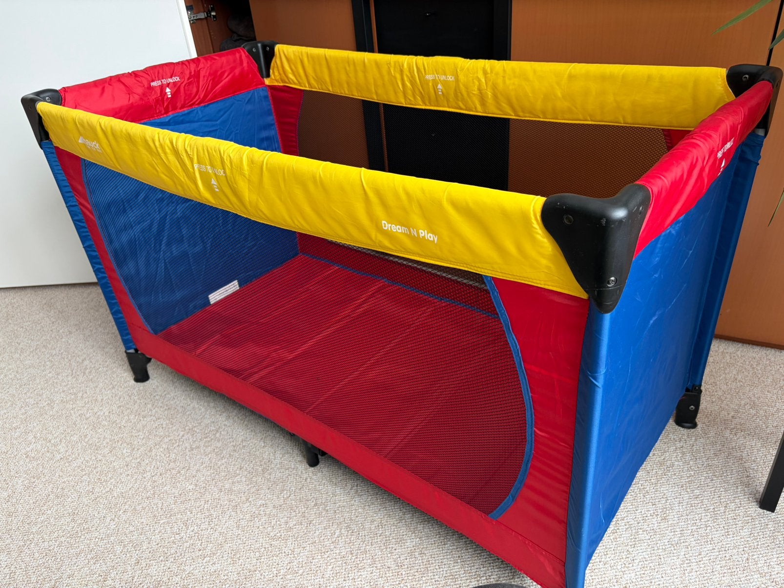 Opvouwbaar kinderbedje, Ophalen, Zo goed als nieuw, Minder dan 140 cm, Minder dan 70 cm