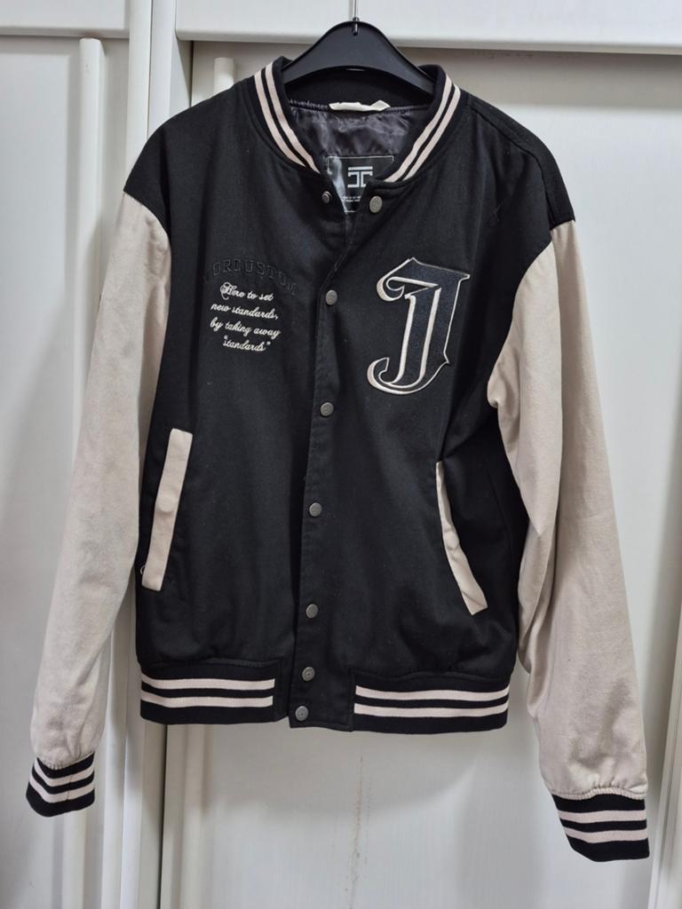 Jorcustom unisex baseball jacket M-L casual vest jas, Zwart, Maat 42/44 (L), Nieuw, Ophalen of Verzenden